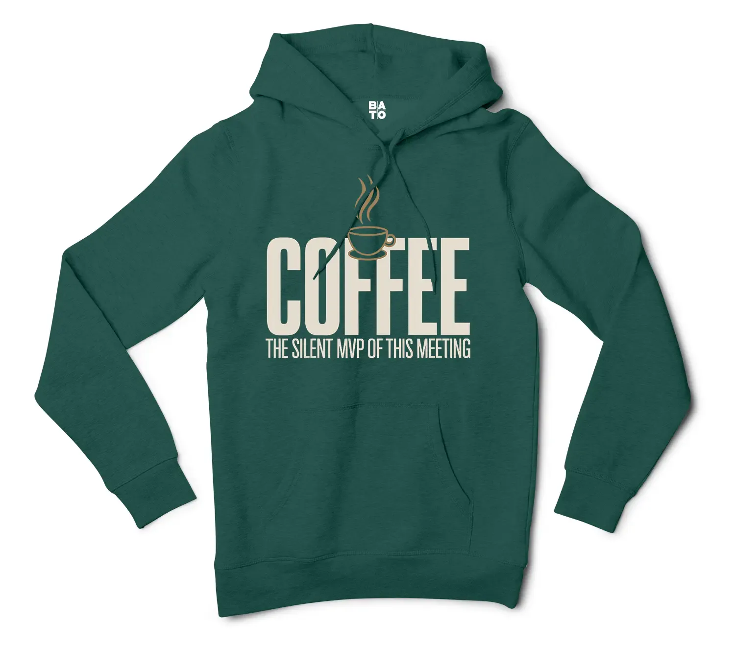 Coffee, The Silent MVP Of This Meeting Men/Unisex Hoodie in Alpine Green Color