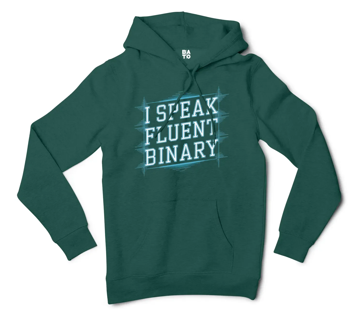 I Speak Fluent Binary Men/Unisex Hoodie in Alpine Green Color