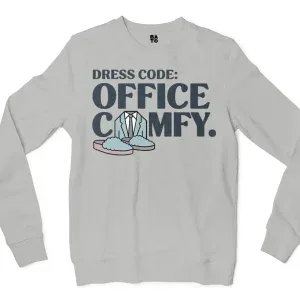 Dress Code: Office Comfy Men/Unisex Long Sleeve T-Shirt in Ash Color