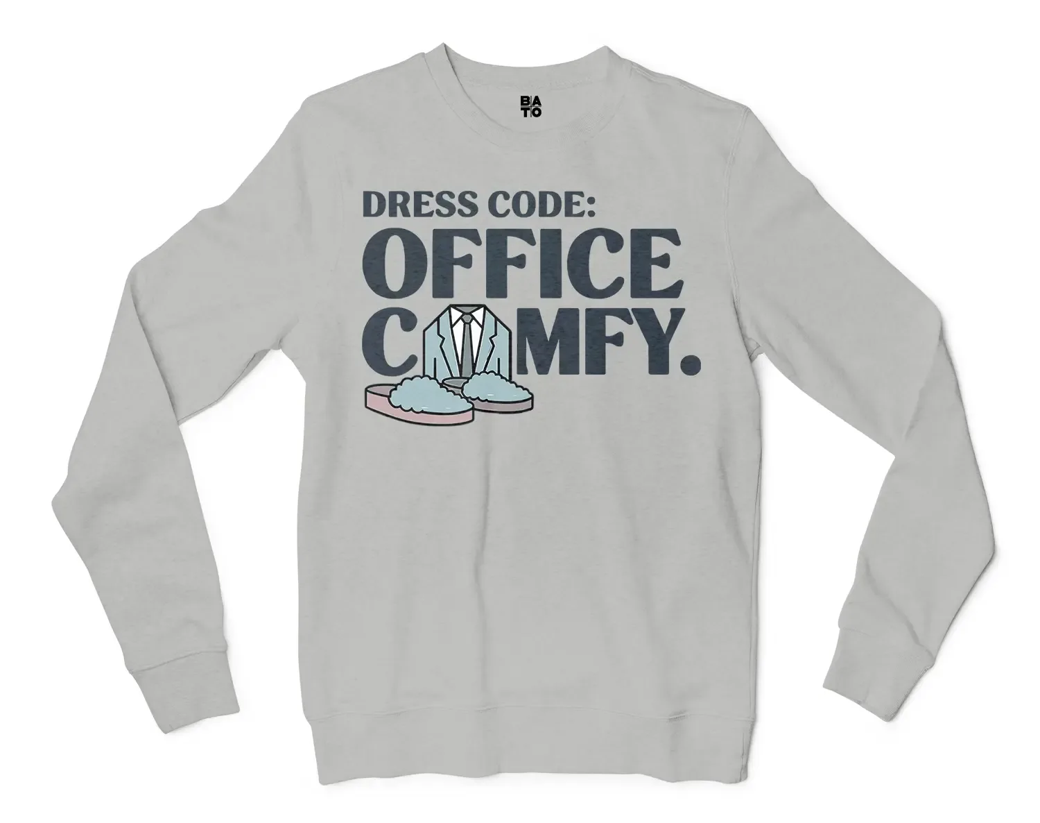 Dress Code: Office Comfy Men/Unisex Long Sleeve T-Shirt in Ash Color