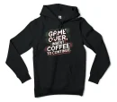 Game Over, Insert Coffee To Continue Men/Unisex Hoodie in Black Color