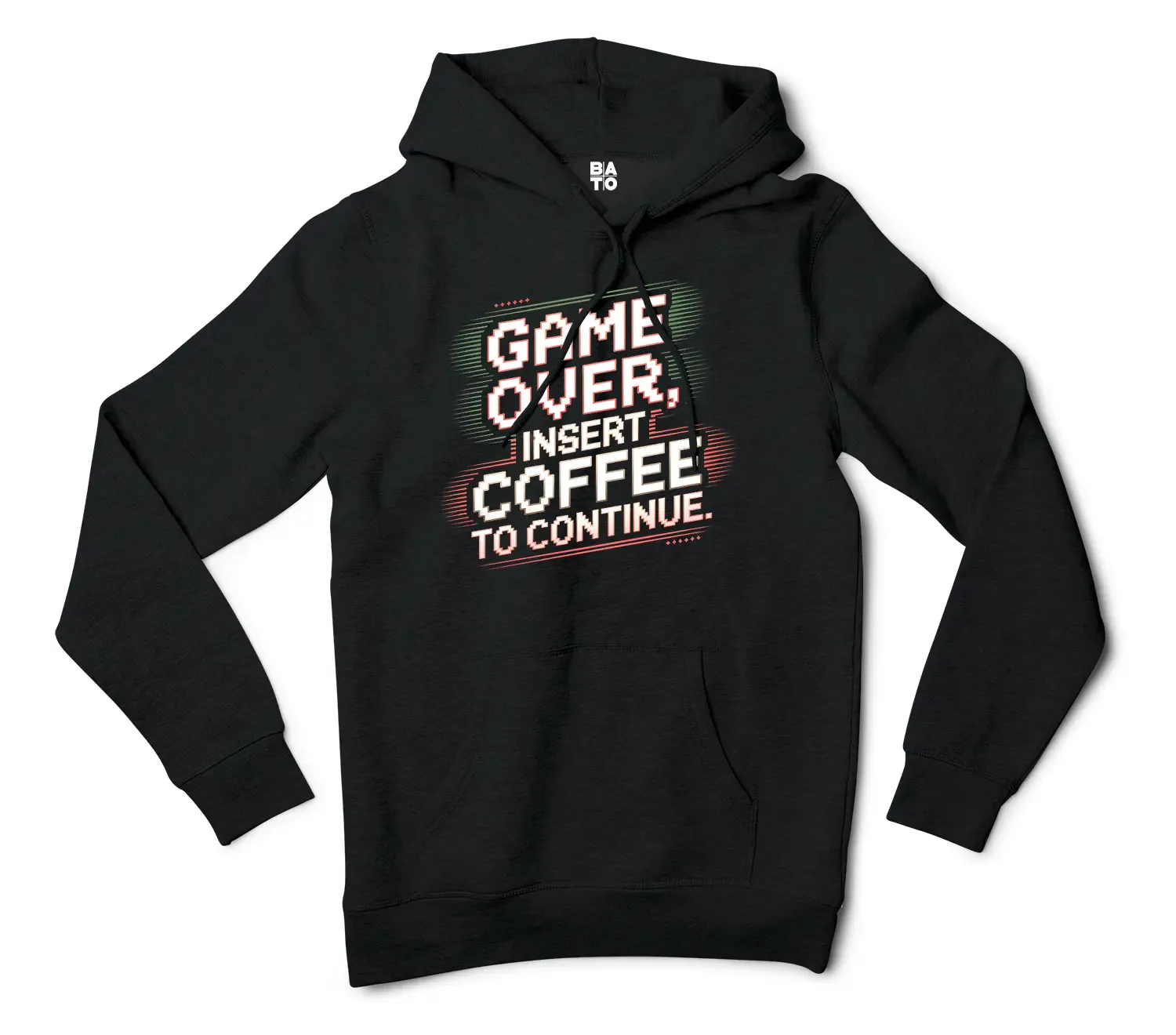 Game Over, Insert Coffee To Continue Men/Unisex Hoodie in Black Color
