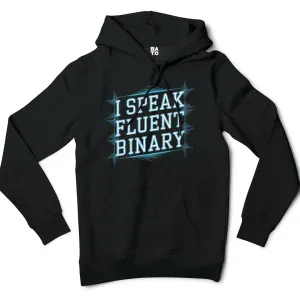I Speak Fluent Binary Men/Unisex Hoodie in Black Color