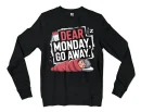 Dear Monday, Go Away Men/Unisex Long Sleeve T-Shirt in Black Color