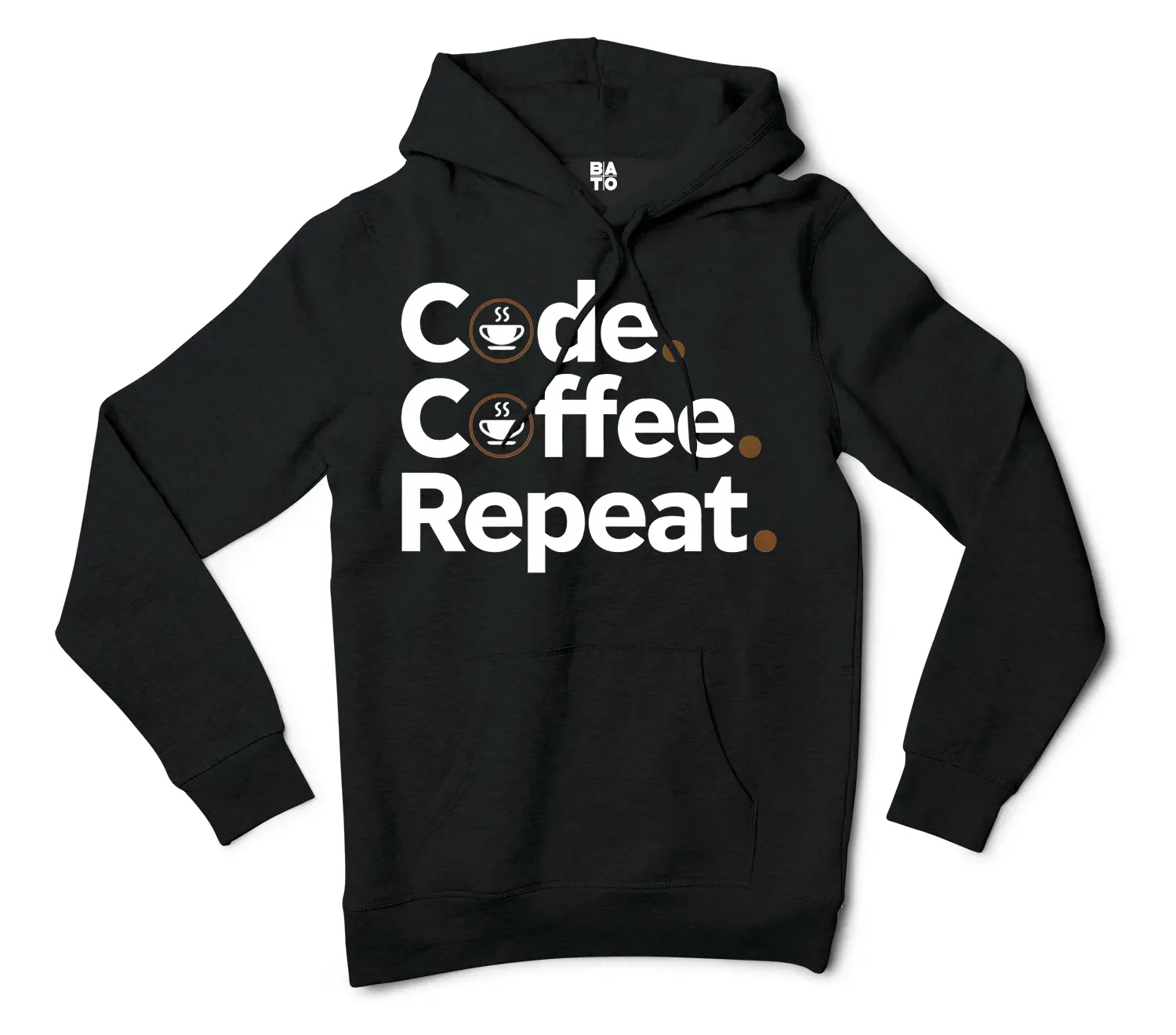 Code Coffee Repeat Men/Unisex Hoodie in Black Color
