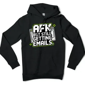 AFK - But Still Getting Emails Men/Unisex Hoodie in Black Color