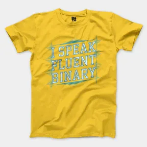 I Speak Fluent Binary Men/Unisex T-Shirt in Daisy Color