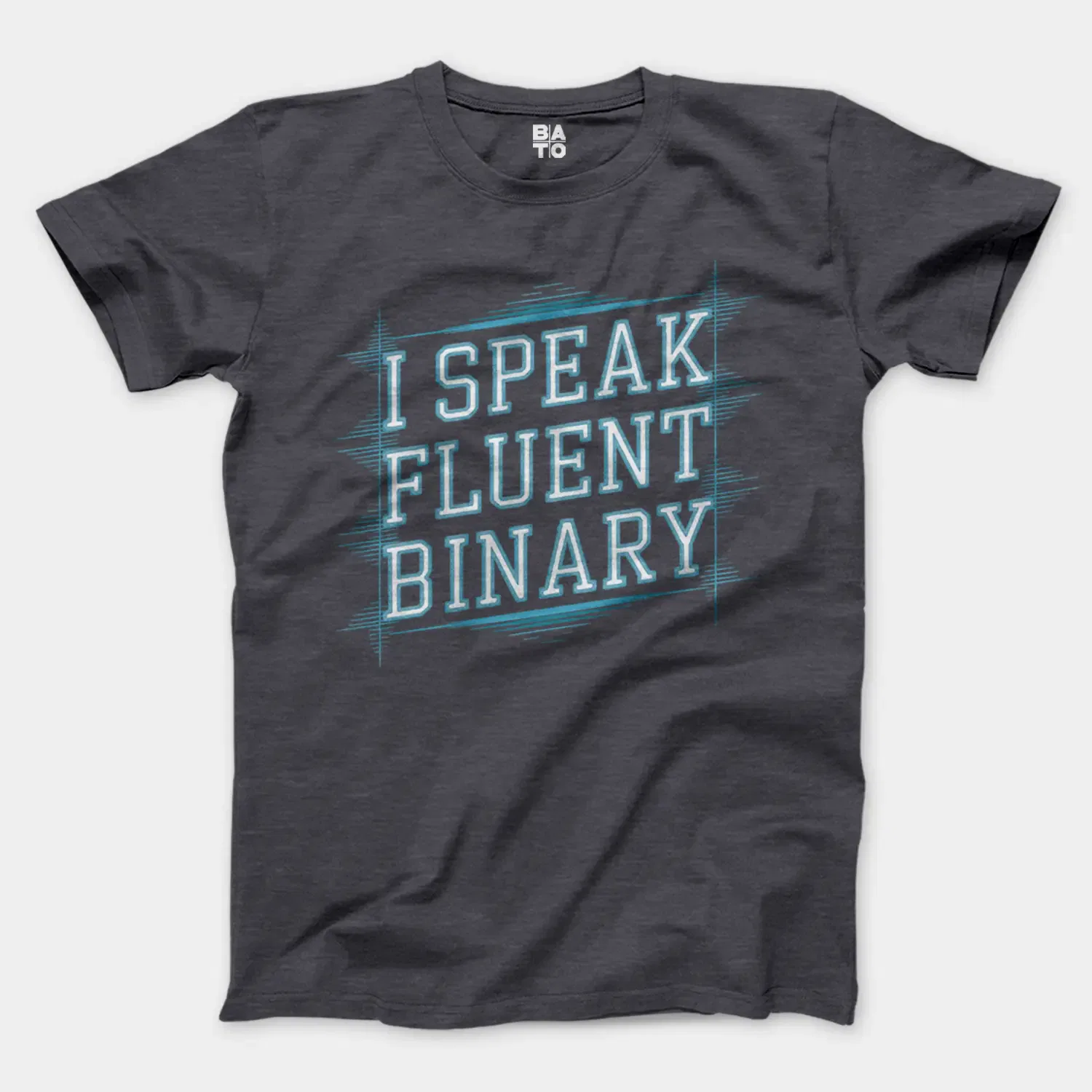 I Speak Fluent Binary Men/Unisex T-Shirt in Heather Dark Grey Color