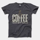 Coffee, The Silent MVP Of This Meeting Men/Unisex T-Shirt in Heather Dark Grey Color