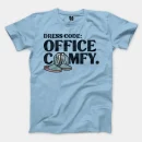 Dress Code: Office Comfy Men/Unisex T-Shirt in Light Blue Color