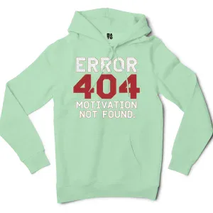 Error 404, Motivation Not Found Men/Unisex Hoodie in Mint Color