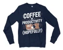 Coffee In, Productivity Out (Hopefully) Men/Unisex Long Sleeve T-Shirt in Navy Color