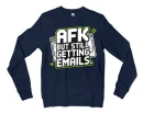 AFK - But Still Getting Emails Men/Unisex Long Sleeve Sweatshirt in Navy Color