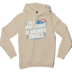 I’m A Professional At Ignoring Emails Men/Unisex Hoodie in Sandstone Color