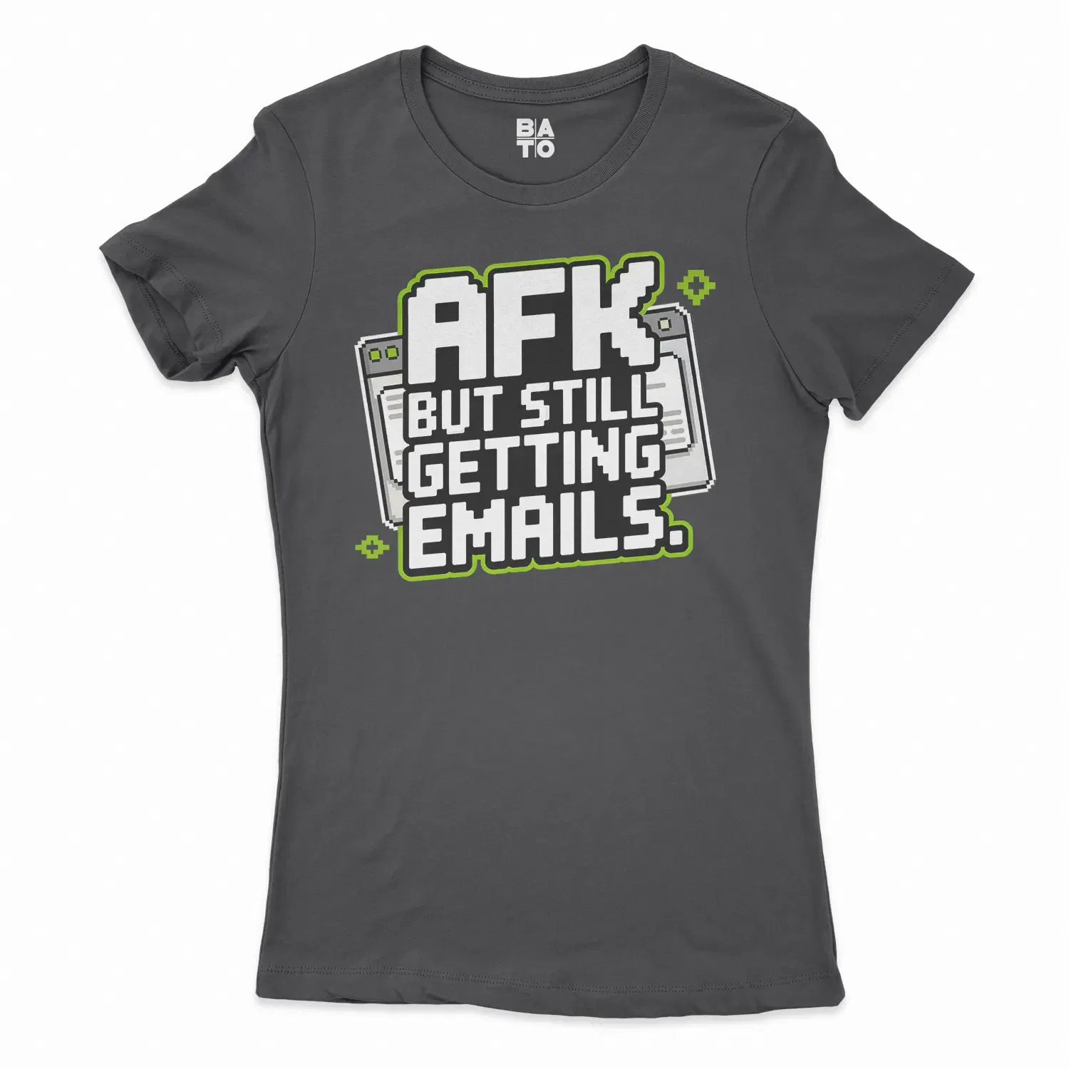 AFK - But Still Getting Emails Women's T-Shirt in Solid Black Color