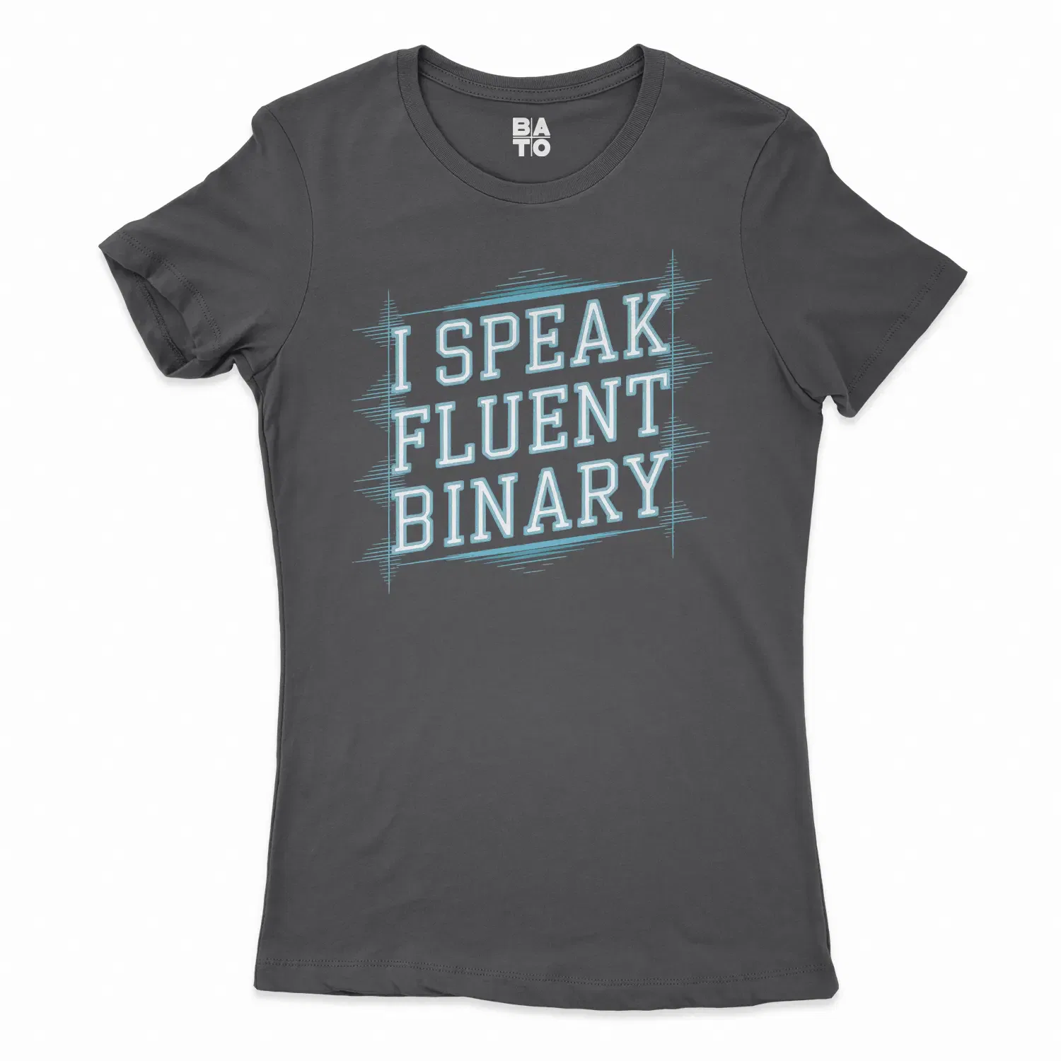 I Speak Fluent Binary Women's T-Shirt in Solid Black Color