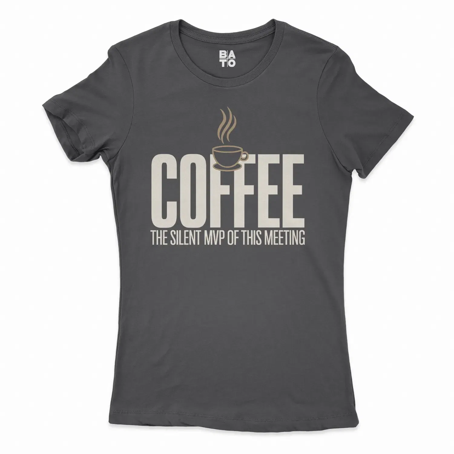 Coffee, The Silent MVP Of This Meeting Women's T-Shirt in Solid Black Color