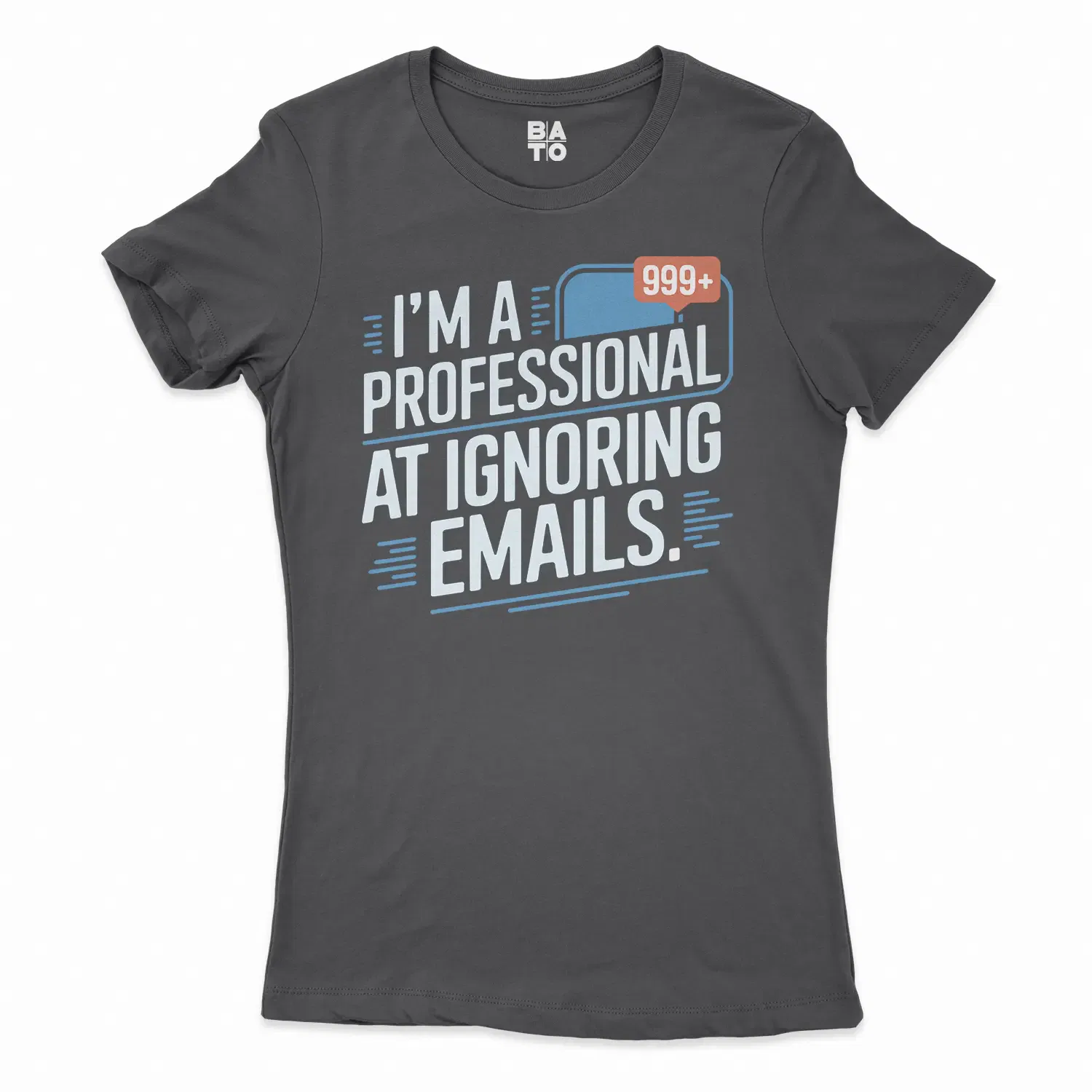 I’m A Professional At Ignoring Emails Women's T-Shirt in Solid Black Color