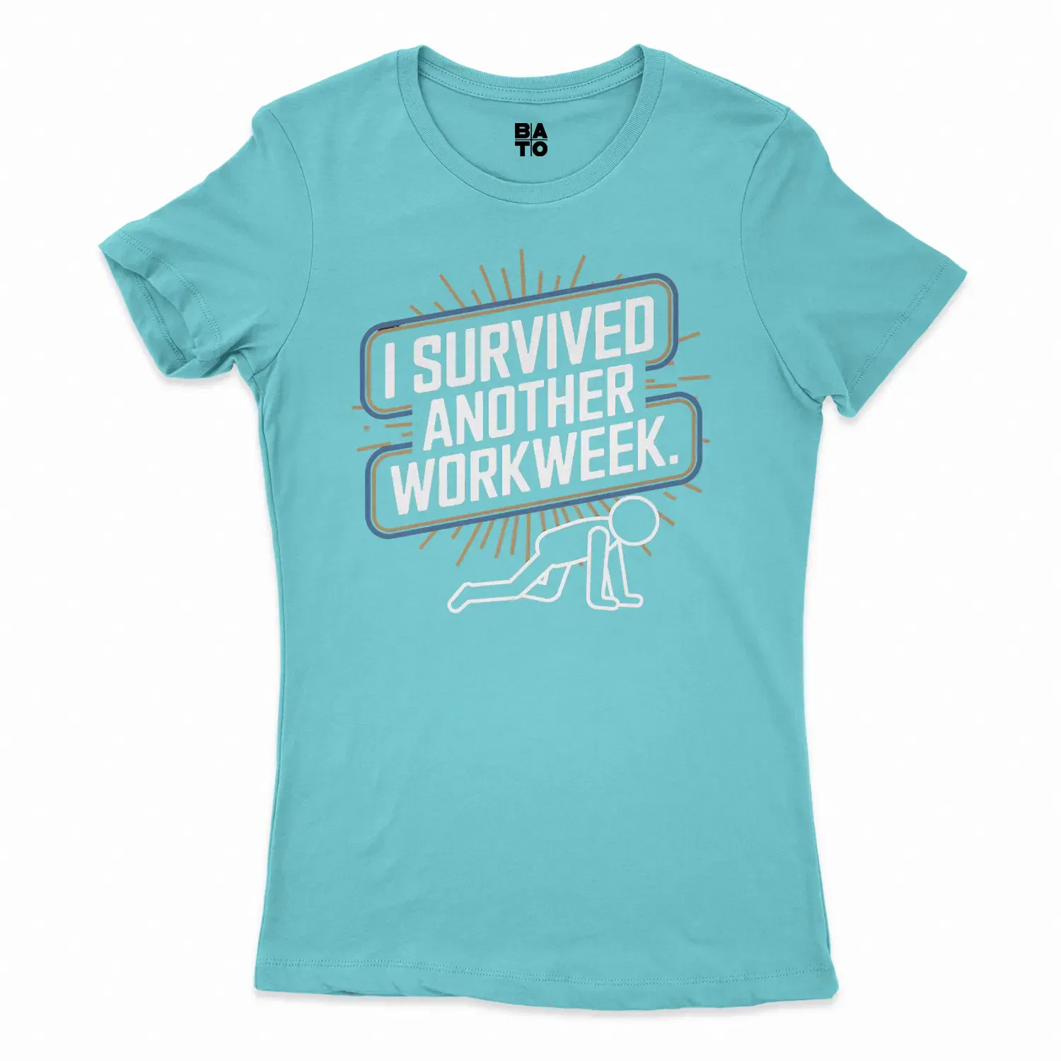 I Survived Another Work Week Women's T-Shirt in Solid Cancun Color