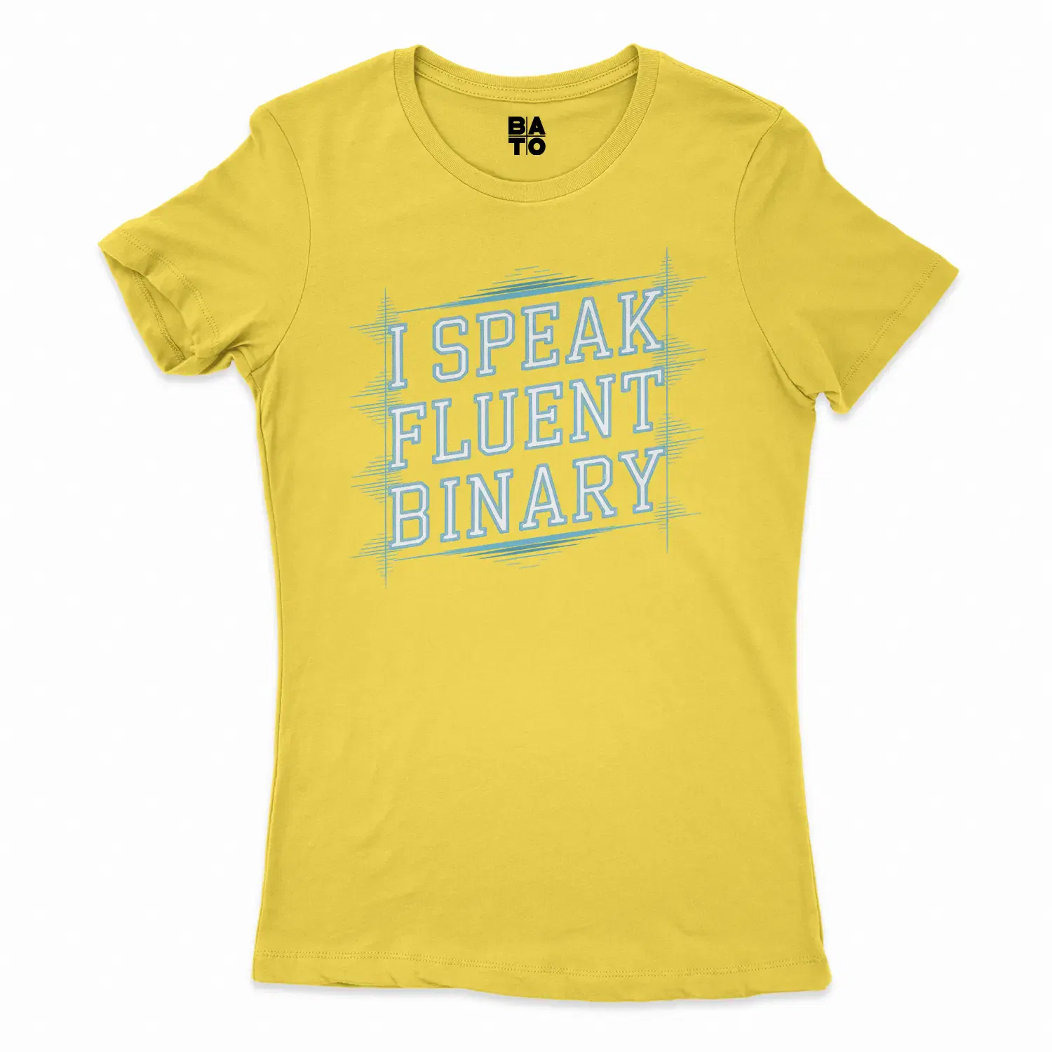 I Speak Fluent Binary Women's T-Shirt in Solid Vibrant Yellow Color