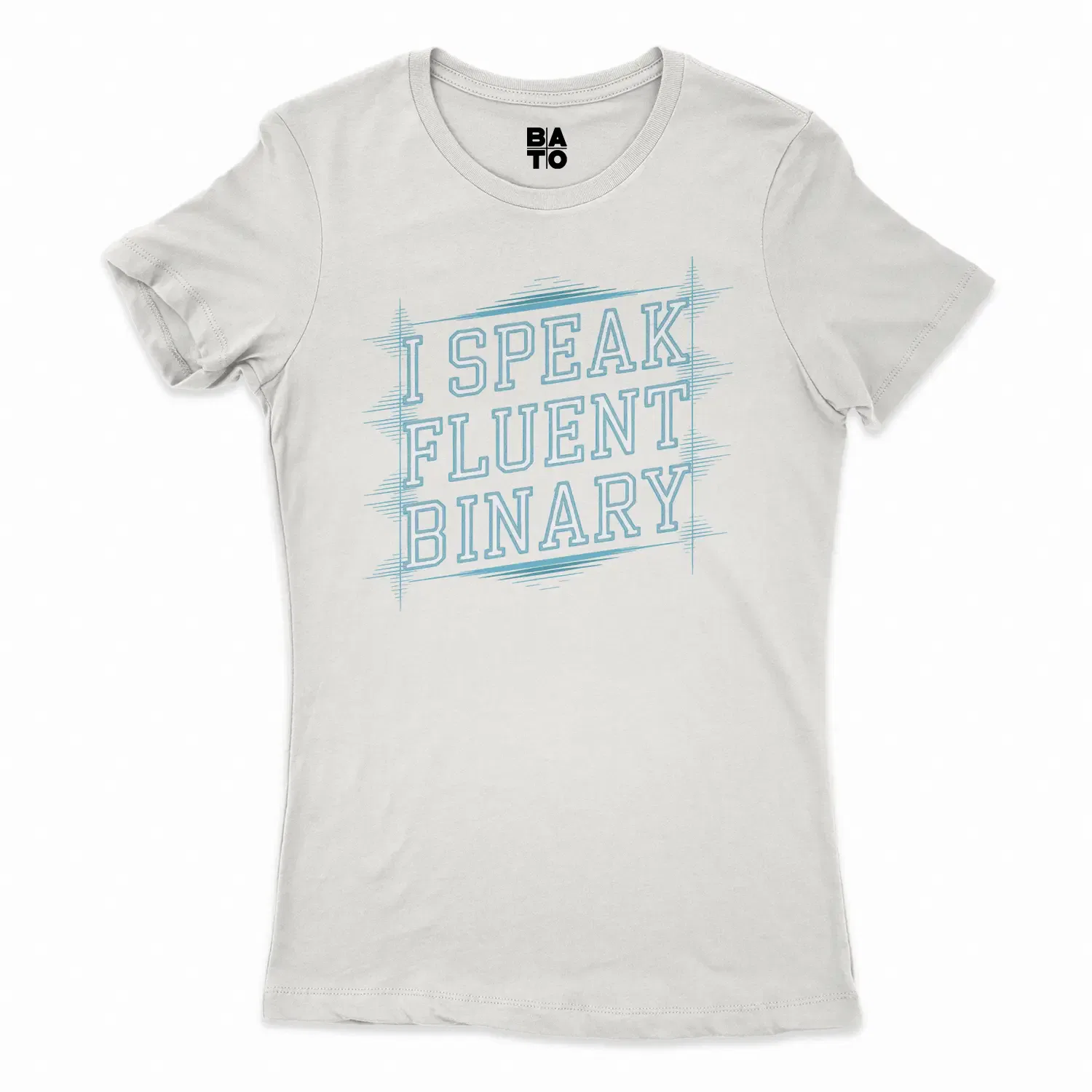 I Speak Fluent Binary Women's T-Shirt in Solid White Color