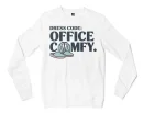 Dress Code: Office Comfy Men/Unisex Long Sleeve T-Shirt in White Color