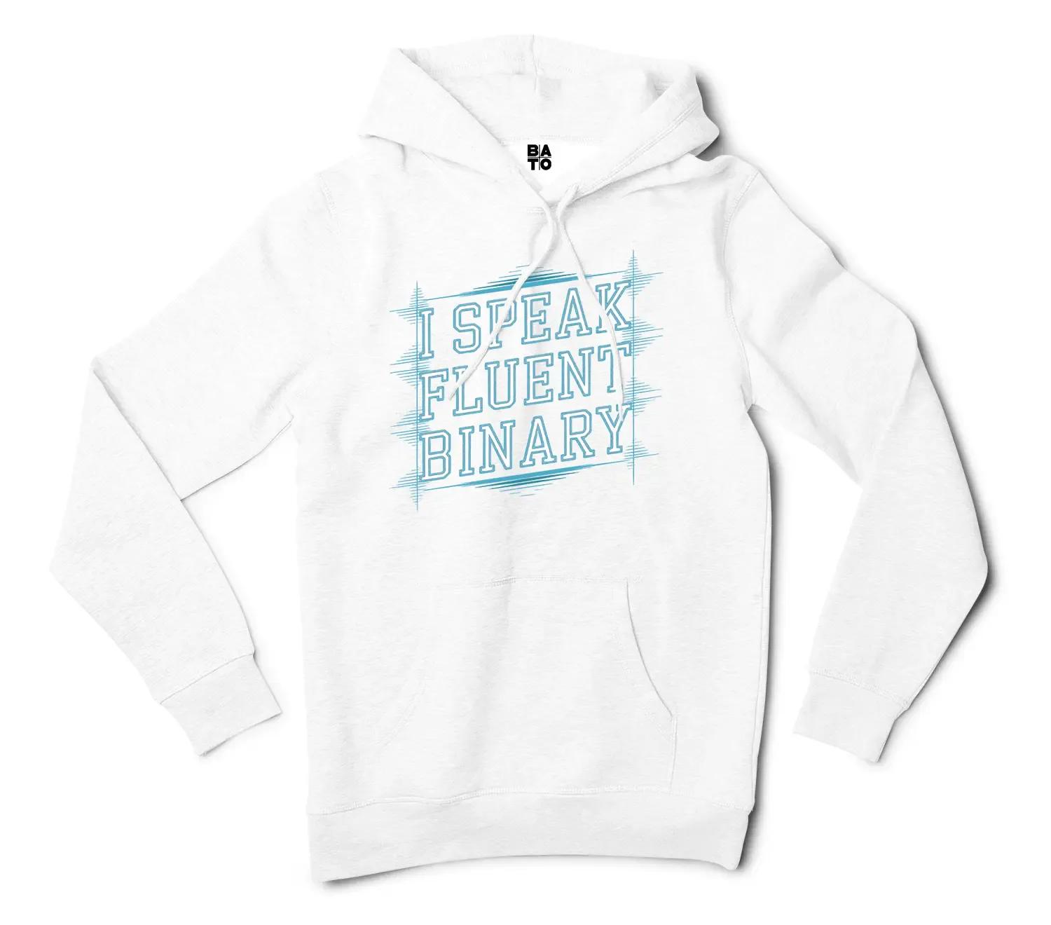 I Speak Fluent Binary Men/Unisex Hoodie in White Color
