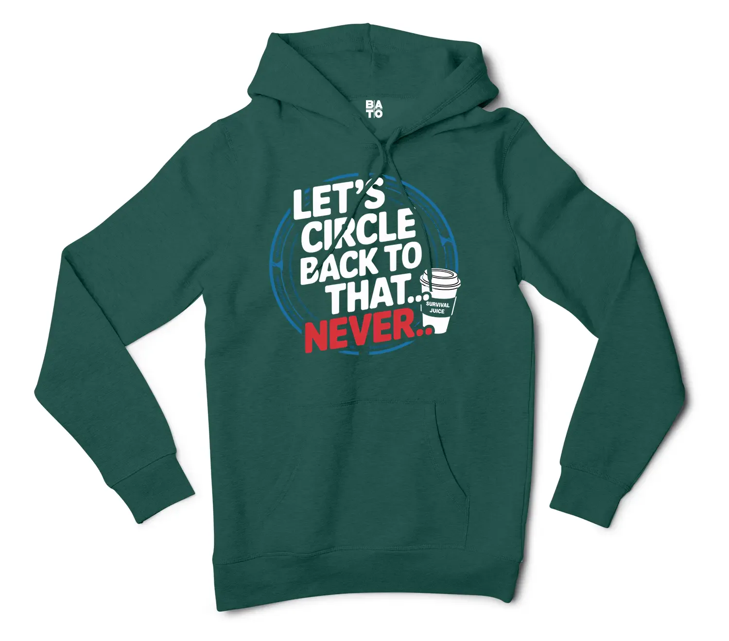 Lets Circle Back To That Never Men/Unisex Hoodie in Alpine Green Color