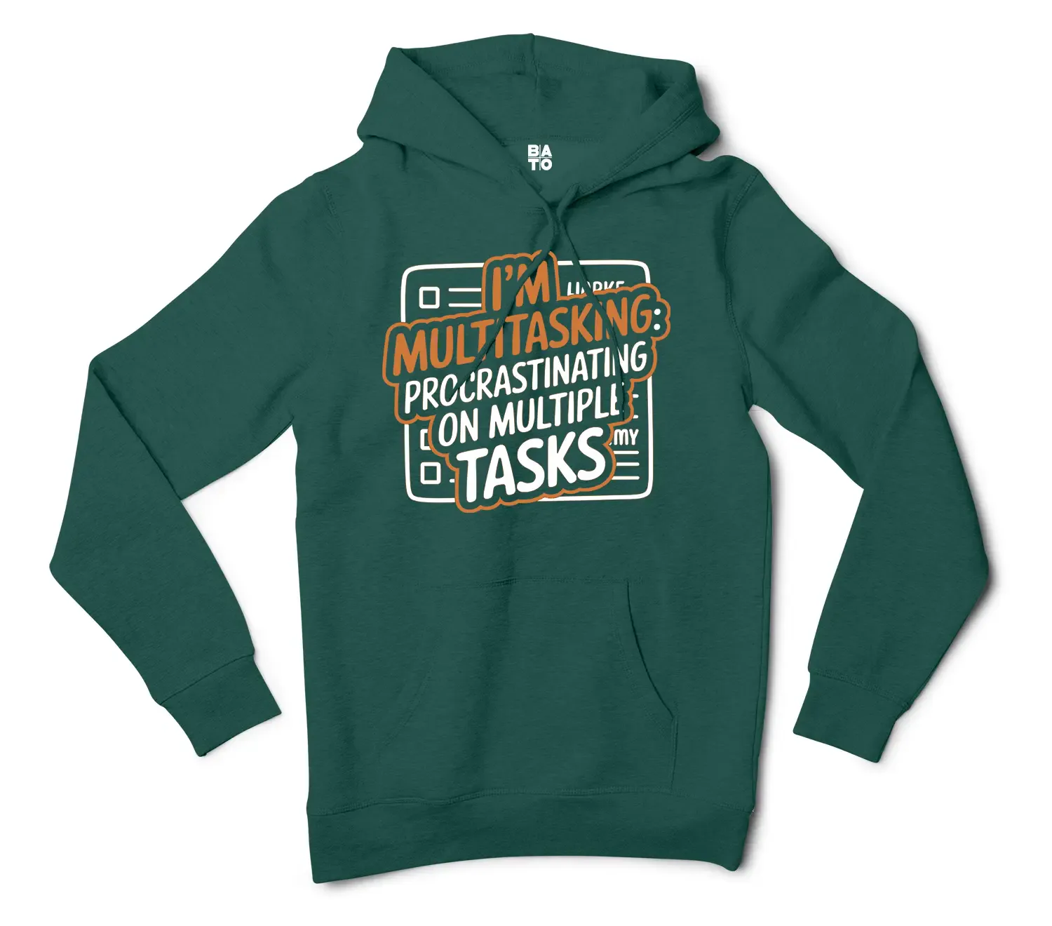 Procrastinating On Multiple Tasks Men/Unisex Hoodie in Alpine Green Color