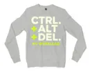 Ctrl Alt Del My Workload Men/Unisex Long Sleeve T-Shirt in Ash Color