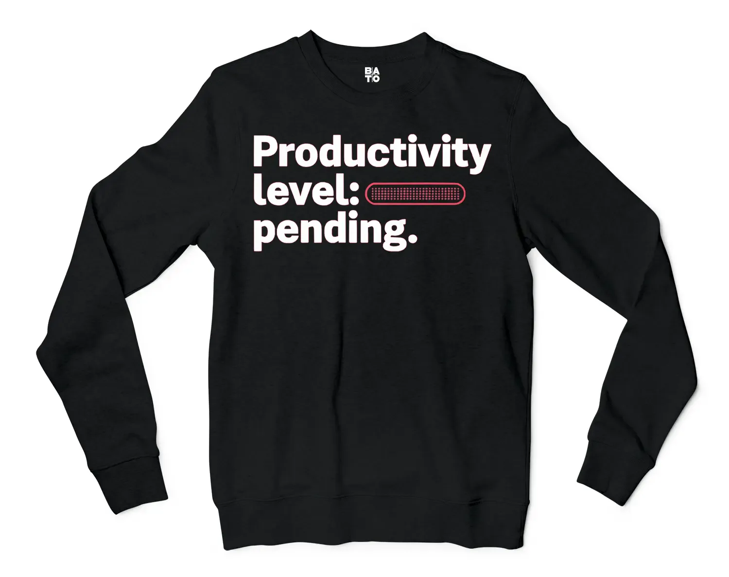 Productivity Level Processing Men/Unisex Long Sleeve T-Shirt in Black Color