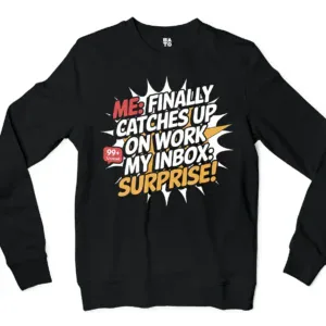 My Inbox Surpises Men/Unisex Long Sleeve T-Shirt in Black Color