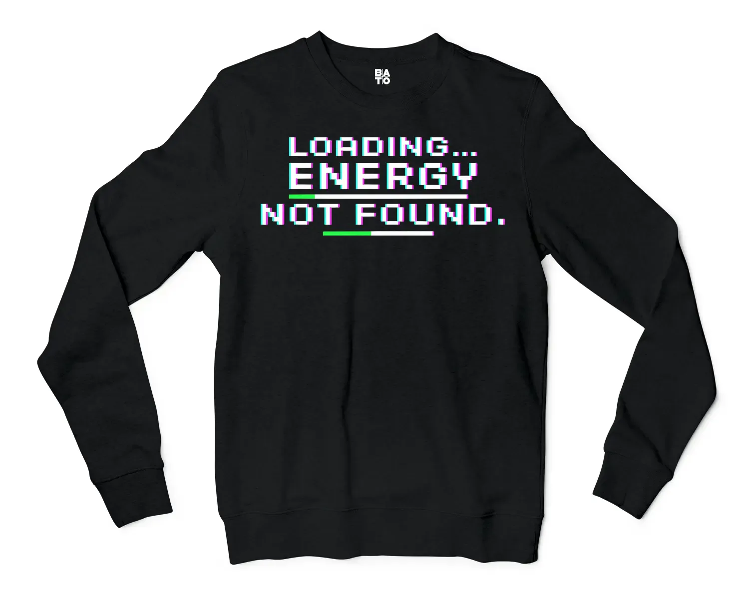 Loading, Energy Not Found Men/Unisex Long Sleeve T-Shirt in Black Color