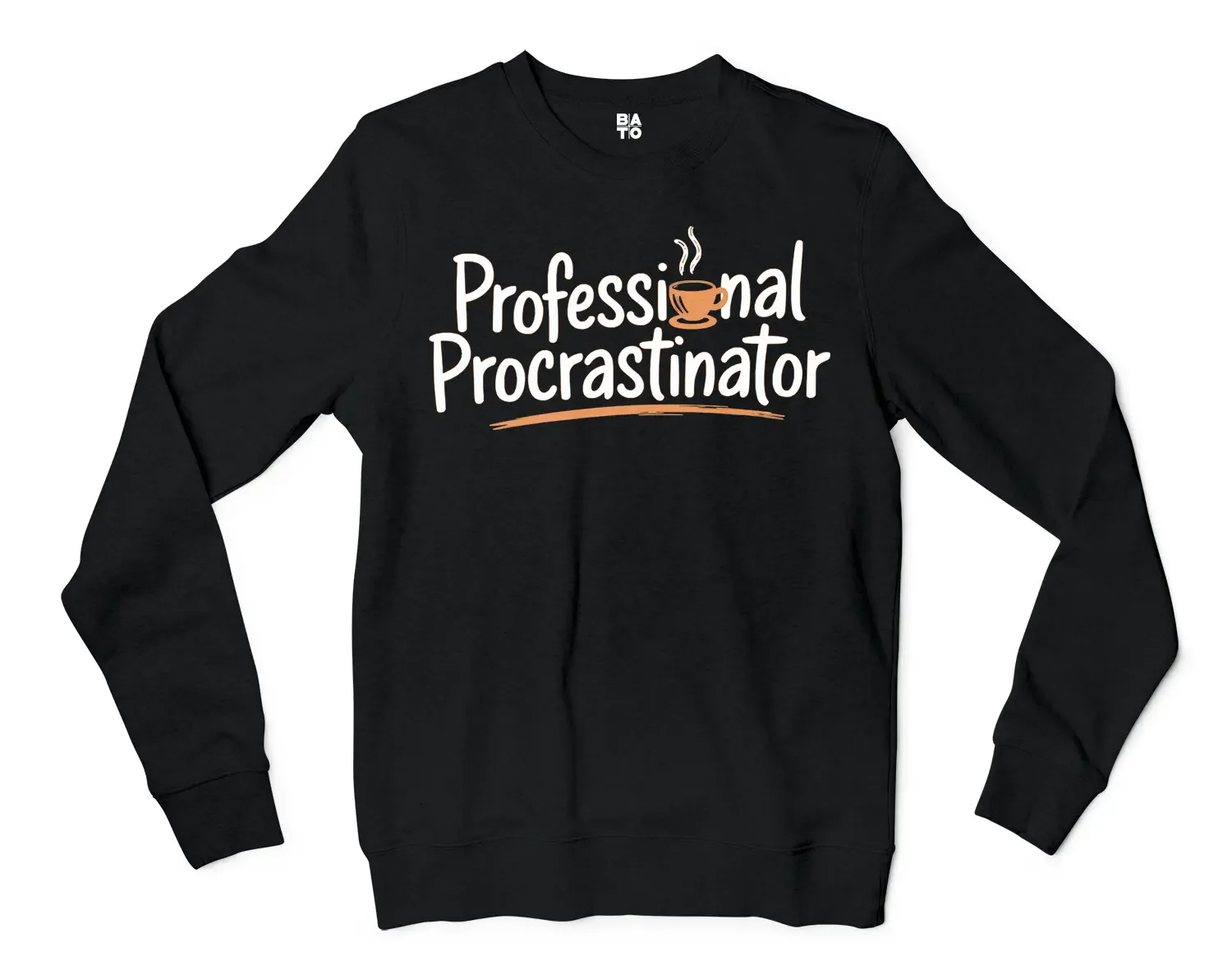 Professional Procrastinator Men/Unisex Long Sleeve T-Shirt in Black Color