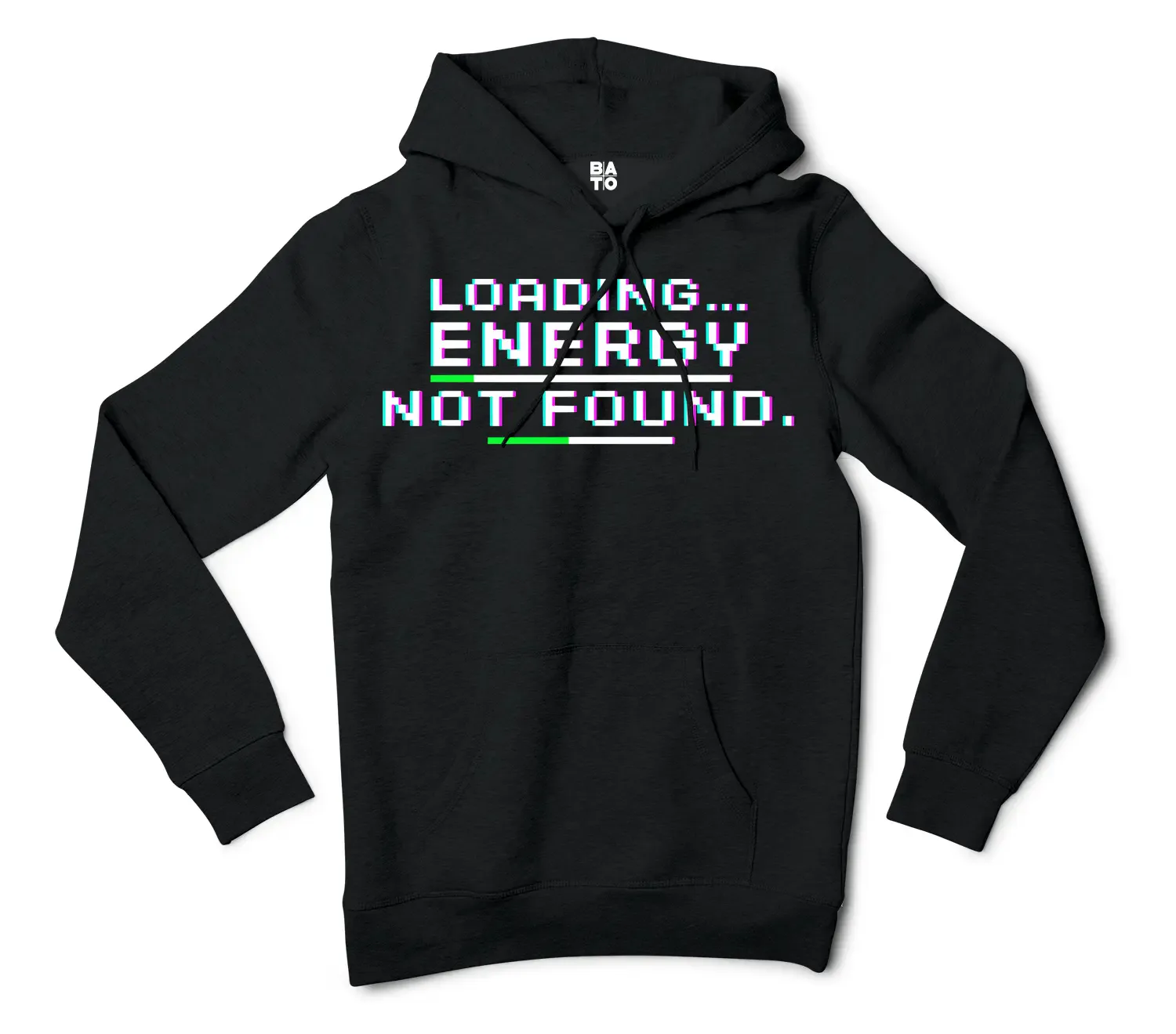 Loading, Energy Not Found Men/Unisex Hoodie in Black Color