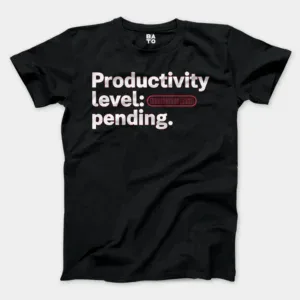 Productivity Level Processing Men/Unisex T-Shirt in Black Color