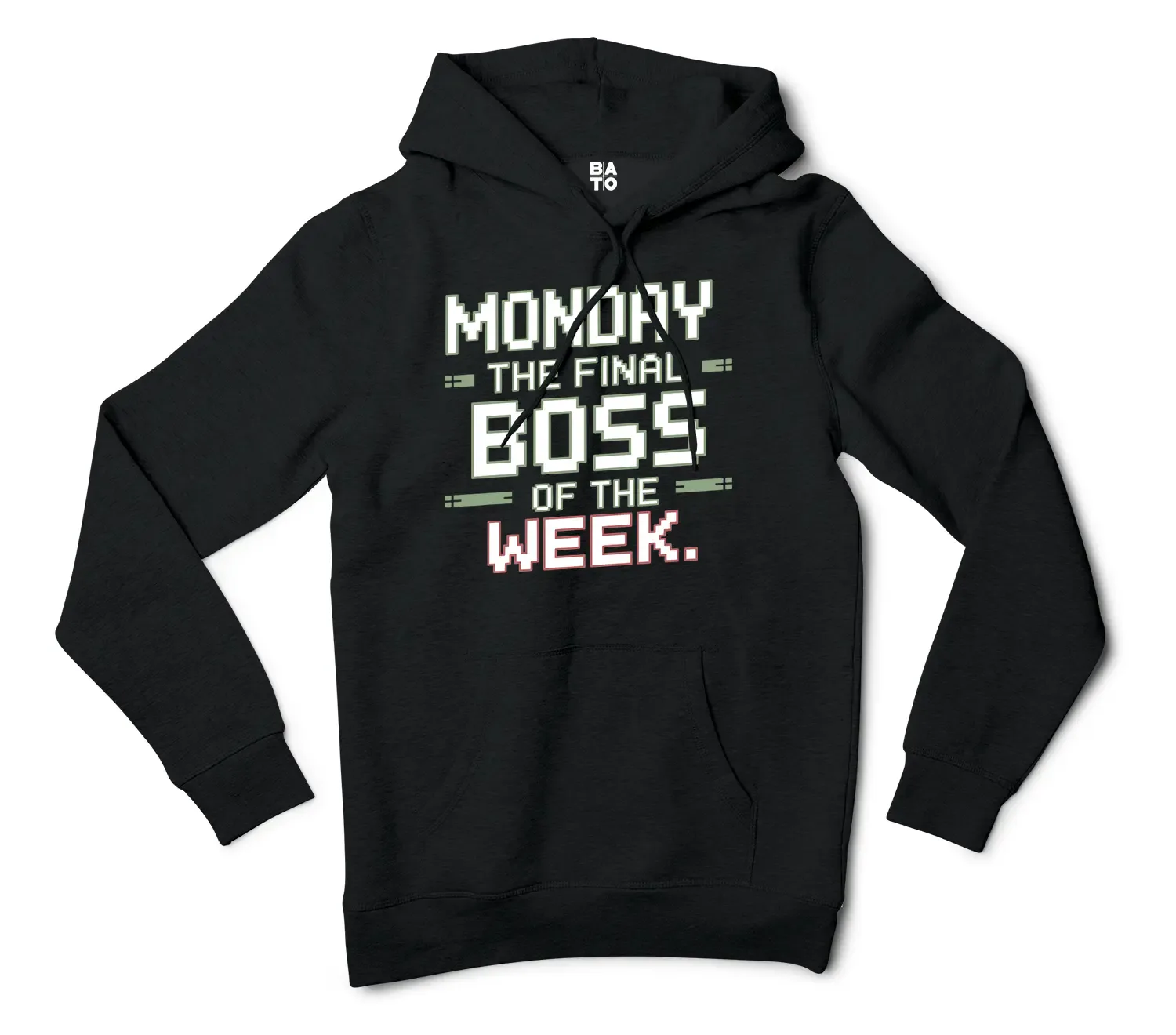 Monday, The Final Boss Of The Week Men/Unisex Hoodie in Black Color