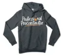 Professional Procrastinator Men/Unisex Hoodie in Charcoal Heather Color