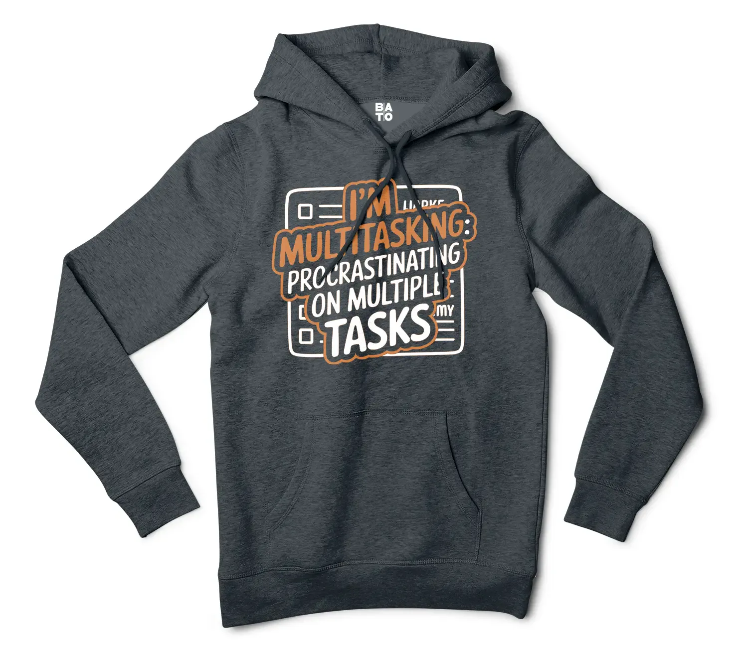 Procrastinating On Multiple Tasks Men/Unisex Hoodie in Charcoal Heather Color
