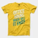 Office Hours, When Will It End Men/Unisex T-Shirt in Daisy Color