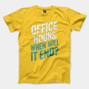 Office Hours, When Will It End Men/Unisex T-Shirt in Daisy Color