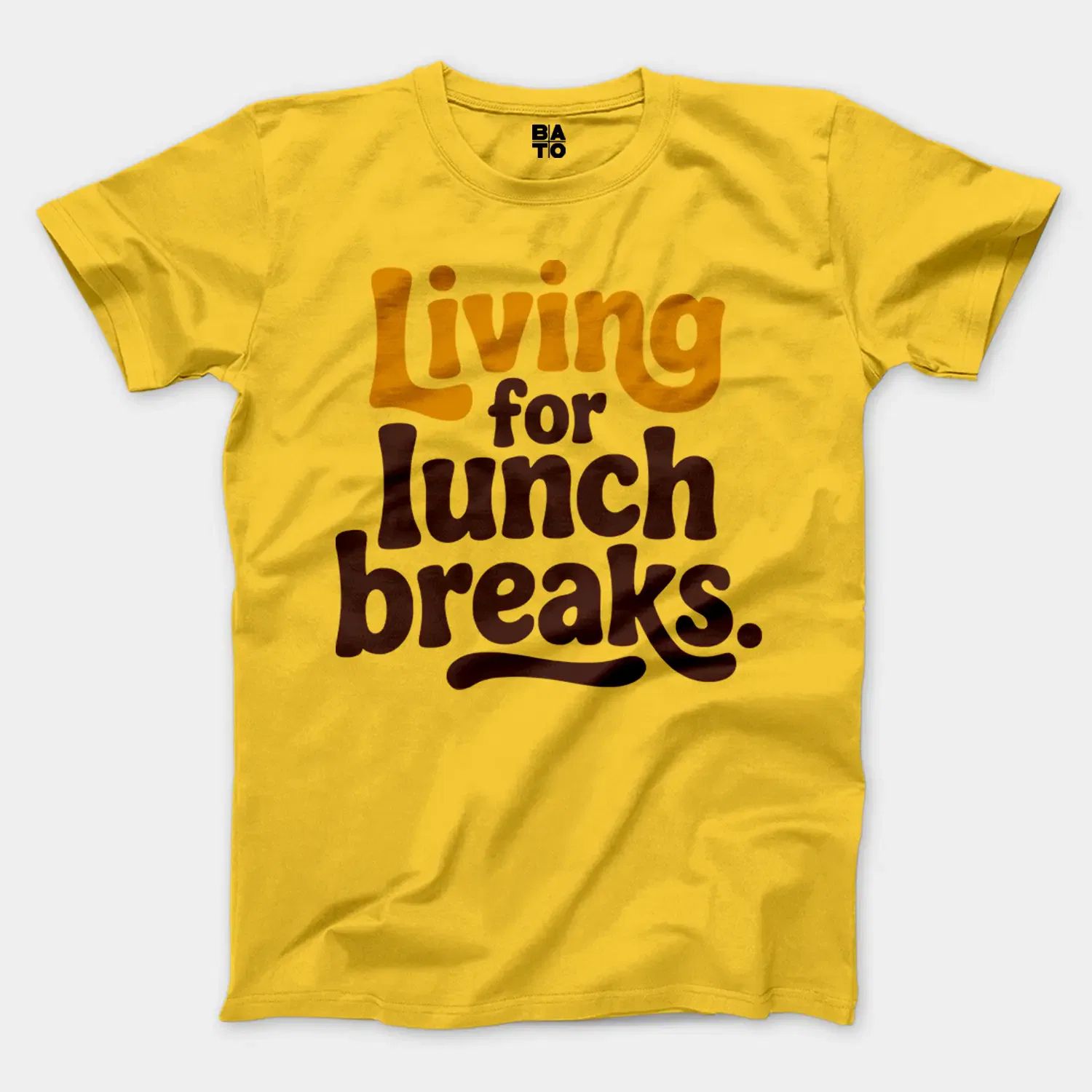 Living For Lunch Breaks Men/Unisex T-Shirt in Daisy Color