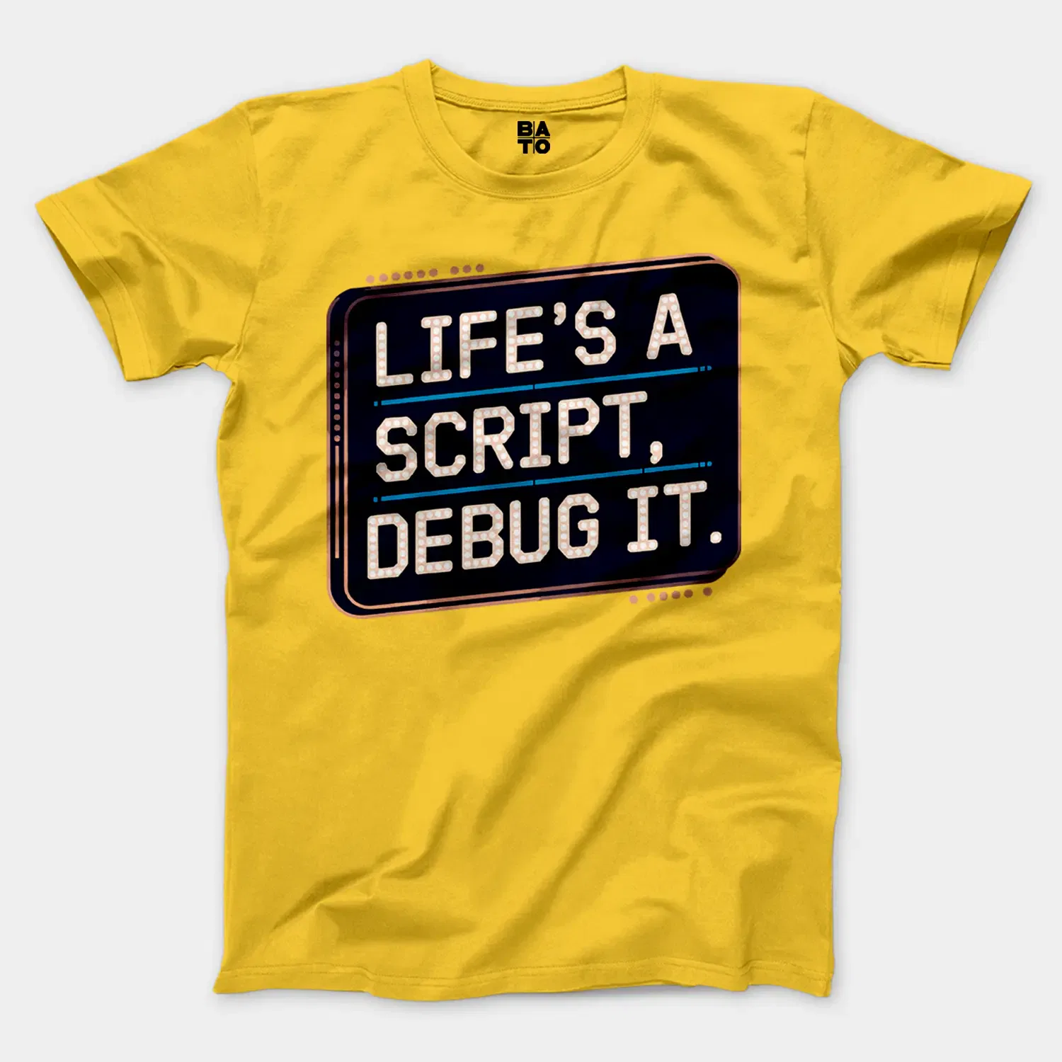 Lifes A Script Debug It Men/Unisex T-Shirt in Daisy Color