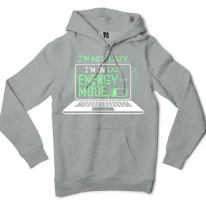 Im Not Lazy, I Am On Lazy Energy Mode Men/Unisex Hoodie in Grey Heather Color