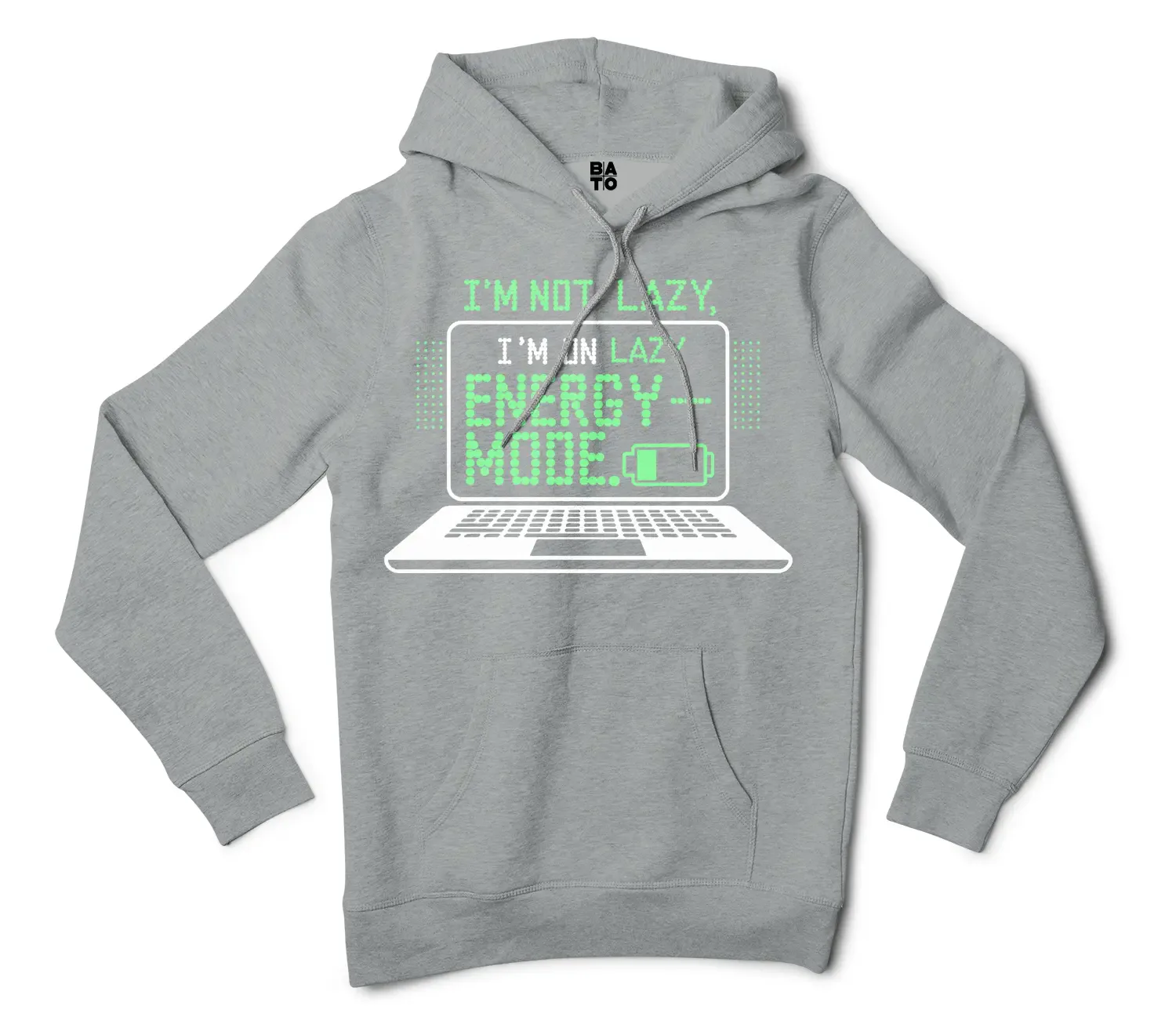 Im Not Lazy, I Am On Lazy Energy Mode Men/Unisex Hoodie in Grey Heather Color
