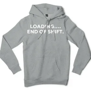 Loading End Of Shift Men/Unisex Hoodie in Grey Heather Color