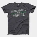 Spreadsheets And Regrets Men/Unisex T-Shirt in Heather Dark Grey Color