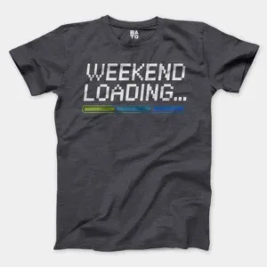 Weekend Loading Men/Unisex T-Shirt in Heather Dark Grey Color