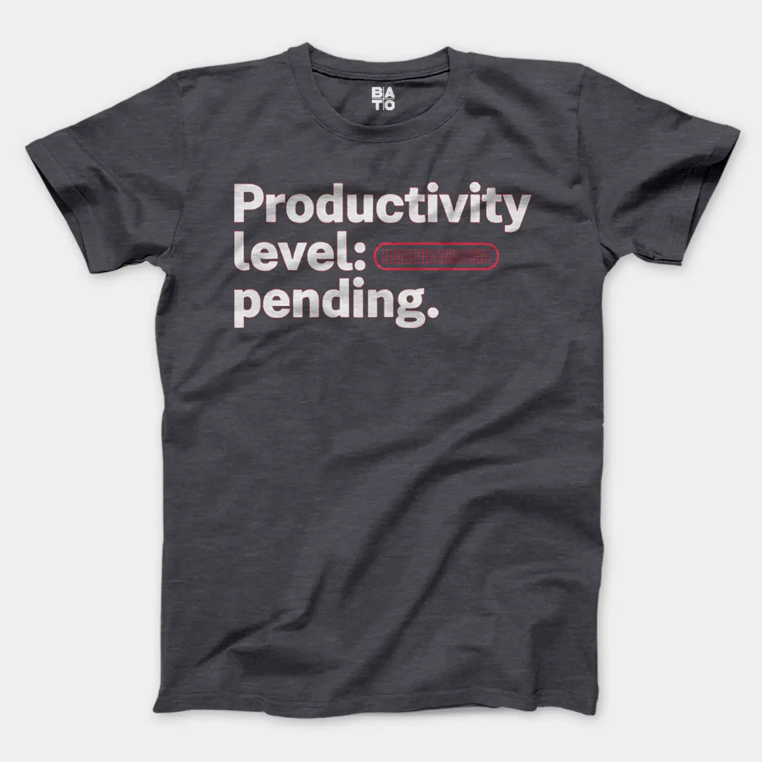 Productivity Level Processing Men/Unisex T-Shirt in Heather Dark Grey Color