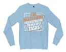 Procrastinating On Multiple Tasks Men/Unisex Long Sleeve T-Shirt in Light Blue Color